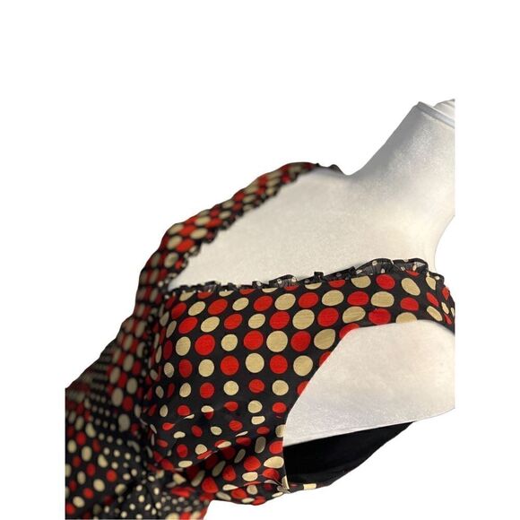 Jonathan Martin sleeveless polka dot wrap dress- 12 - Picture 3 of 9